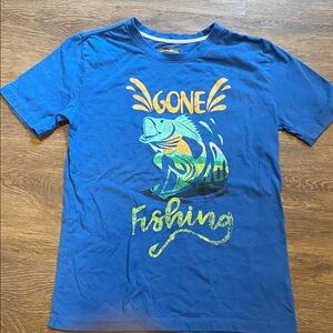 Eddie Bauer Blue 'Gone Fishing' Kids Tee